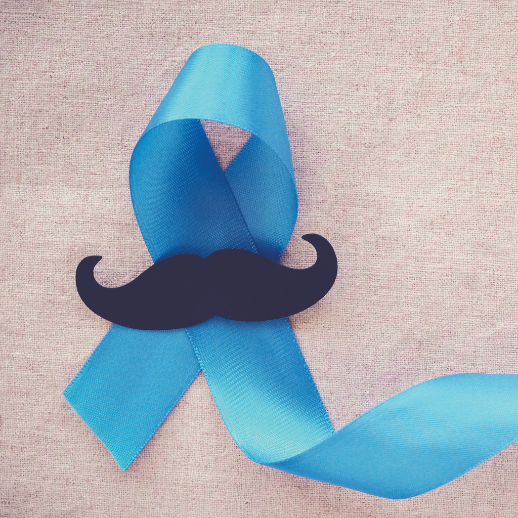 Mens Health Month ribbon PAE for an enlarged prostate